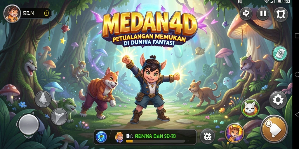 Tampilan gameplay <strong>MEDAN4D</strong> yang menakjubkan di dunia fantasi.