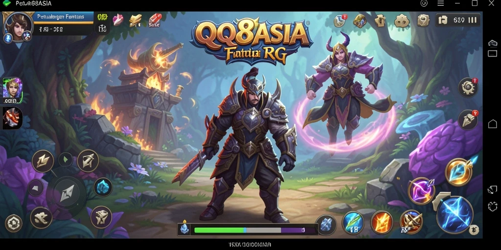 Screenshot gameplay QQ88ASIA yang menampilkan aksi seru dan dunia yang fantastis.
