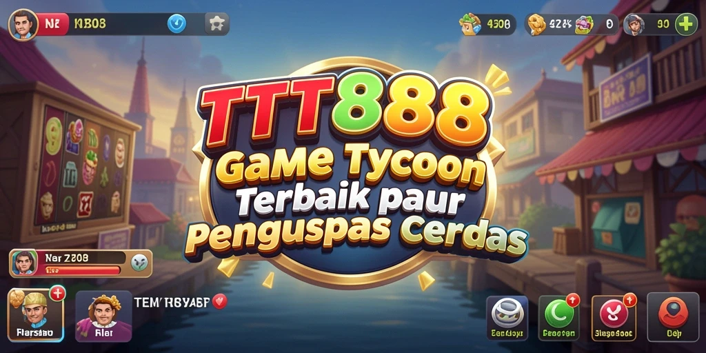 Screenshot gameplay TTT888 menampilkan suasana manajemen bisnis yang dinamis.